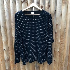 STRIKING SCANDINAVIAN L/S TEE: COTTON/BAMBOO KNIT
